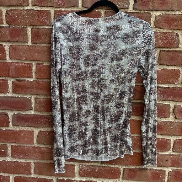 Free People $88 Printed Gold Rush Long Sleeve SMALL - Picture 2 of 6
